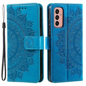 Samsung Galaxy A14 Mandala Series Wallet Case - Blauw