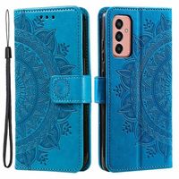 Samsung Galaxy A14 Mandala Series Wallet Case - Blauw - thumbnail