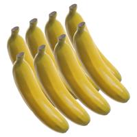 Kunstfruit decoratie fruit - 8x - banaan/bananen - ongeveer 18 cm - geel