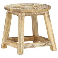 Kruk handgeschilderd 38x38x35 cm massief mangohout