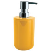 MSV Zeeppompje/dispenser Porto - PS kunststof - saffraan geel/zilver - 7 x 16 cm - 260 ml   -