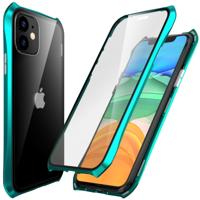 Voor iPhone 11 PC Magneto shell serie all-inclusive anti-val waterdichte beschermhoes (cyaan)