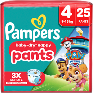 Pampers Pampers Babybroekje Baby Dry Paw Patrol maat 4 Maxi (9-15 kg), 25 stuks