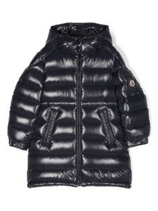 Moncler Enfant logo-patch hooded padded jacket - Bleu