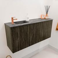 Toiletmeubel Mondiaz Joya Dlux | 90 cm | Meubelkleur Shadow | Faye wastafel Sombra Wasbak Links | 1 kraangat