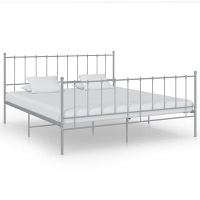 Bedframe metaal grijs 200x200 cm