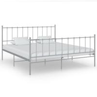 Bedframe metaal grijs 200x200 cm