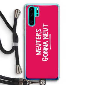 Neuters (roze): Huawei P30 Pro Transparant Hoesje met koord