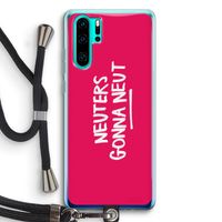 Neuters (roze): Huawei P30 Pro Transparant Hoesje met koord Neuters (roze): Huawei P30 Pro Transparant Hoesje met koord