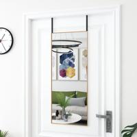 VidaXL Deurspiegel 40x100 cm glas en aluminium goudkleurig