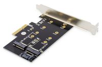 Digitus DS-33170 2 + 1 poorten M.2-controller PCIe Geschikt voor: M.2 SATA SSD, M.2 PCIe NVMe SSD Incl. Low-Profile slotplaat - thumbnail
