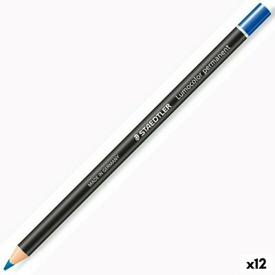 Potloden Staedtler Lumocolor Permanent Glasochrom Permanent Blauw (12 Stuks)