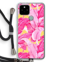 Pink Banana: Pixel 5 Transparant Hoesje met koord