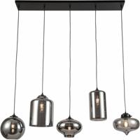 Ava Hanglamp Smoke Glas 5-Licht Mix