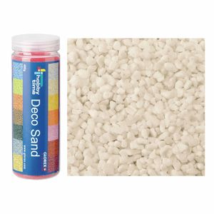 2x busjes fijn decoratie zand/kiezels creme wit 480 gram