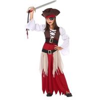 Piraten verkleed kostuum/jurk voor meisjes  140 (10-12 jaar)  - - thumbnail