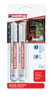 Krijtstift edding 4095 rond wit 2-3mm blister 2stuks