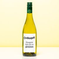 Wijnfles Geslaagd Tijd Om Te Genieten - Wit (Sauvignon Blanc)