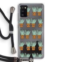 Sansevieria: Samsung Galaxy A41 Transparant Hoesje met koord