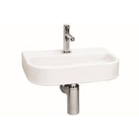 Differnz Ovale fonteinset - 38x24x7cm - Ovaal - 1 kraangat - Chroom - Keramiek Wit 38.015.00 - thumbnail