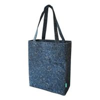 Schoudertas van gerecycled Jeans vilt 40x32