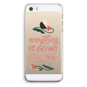 Optimistic flower girl: iPhone 5 / 5S / SE Transparant Hoesje