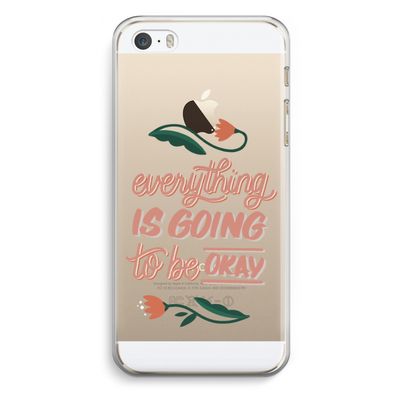 Optimistic flower girl: iPhone 5 / 5S / SE Transparant Hoesje