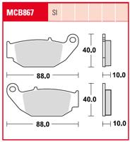 TRW Remblokken, en remschoenen voor de moto, MCB867 Allround organisch