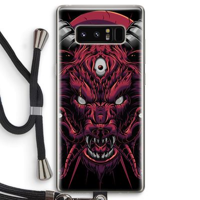 Hell Hound and Serpents: Samsung Galaxy Note 8 Transparant Hoesje met koord