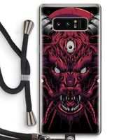 Hell Hound and Serpents: Samsung Galaxy Note 8 Transparant Hoesje met koord