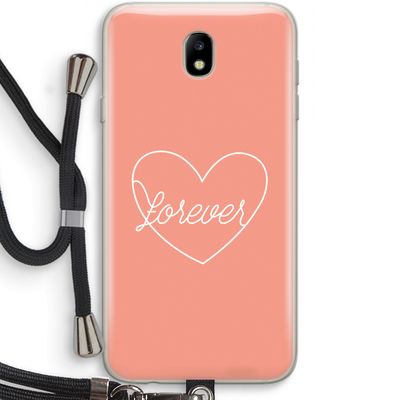 Forever heart: Samsung Galaxy J7 (2017) Transparant Hoesje met koord