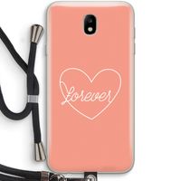 Forever heart: Samsung Galaxy J7 (2017) Transparant Hoesje met koord