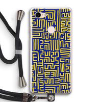Majorelle Blue Print: Pixel 3 Transparant Hoesje met koord