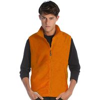 Fleece outdoor bodywarmer oranje voor heren 2XL  - - thumbnail