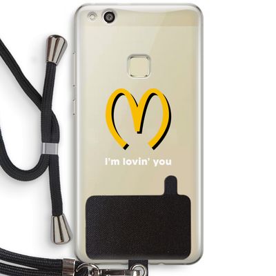 I'm lovin' you: Huawei Ascend P10 Lite Transparant Hoesje met koord
