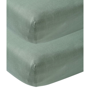 Jersey Hoeslaken 2-pack - Stone Green - 40x80/90cm