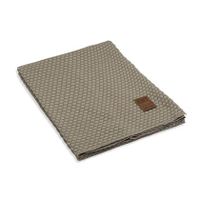 Knit Factory Juul Gebreid Plaid - Woondeken - Seda/Olive - 160x130 cm - thumbnail