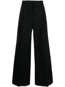 Moschino pantalon ample à détails plissés - Noir