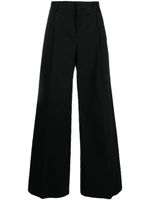 Moschino pleat-detailing wide-leg trousers - Noir