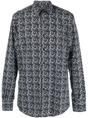 Karl Lagerfeld chemise à imprimé abstrait - Noir