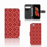 Apple iPhone 6 | 6s | Telefoon Hoesje | Batik Rood | Portemonnee hoesje