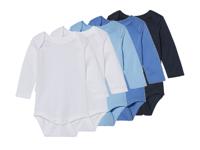 lupilu 5 baby rompers (Blauw/wit, 62/68)