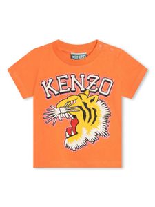 Kenzo Kids t-shirt en coton à imprimé graphique - Orange