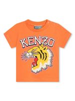 Kenzo Kids t-shirt en coton à imprimé graphique - Orange - thumbnail