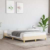 Bedframe zonder matras 120x200 cm stof crèmekleurig