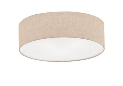Fischer & Honsel Ø 60cm plafondlampThor met zandkleur linnen - 20913