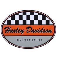 Harley-Davidson Racing Ovaalvormig Tinnen Bord - thumbnail