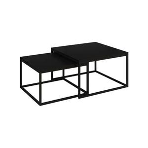 Meubella Salontafel Styler - Mat Zwart - 70 cm - set van 2