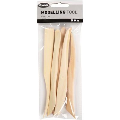 Creativ Company Modelleer gereedschapset hout, 6dlg.