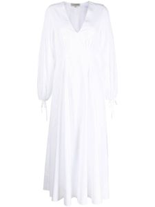 Lee Mathews robe longue Soho à col v - Blanc